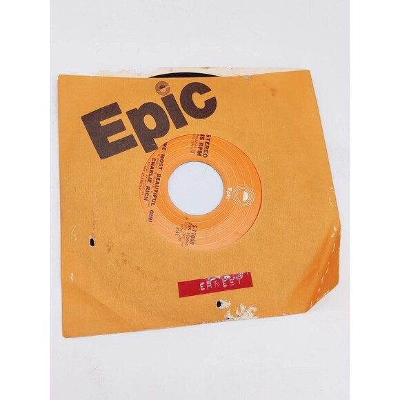 Vintage 1973 Charlie Rich I Feel Like Going Home Epic Record 45 RPM 7” RC401 70s - Picture 2 of 9